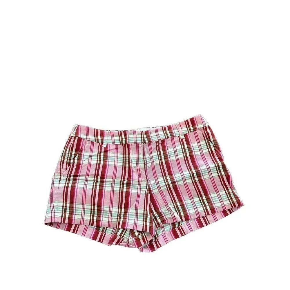 J.Crew pink plaid short size 12 super cute.